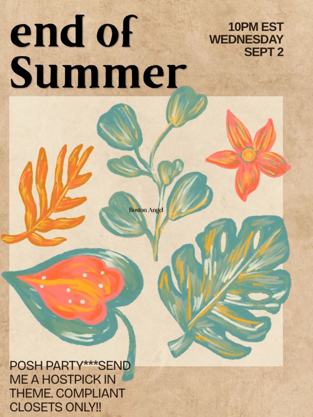 End of Summer POSH PARTY WED SEPT 2 @ 10pm EST tag me for a hp!!